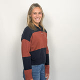 Color Block Knit Polo