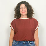 The Jessica Stripe Trim Top