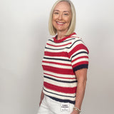 The Liberty Striped Crochet Knit Top
