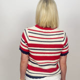 The Liberty Striped Crochet Knit Top