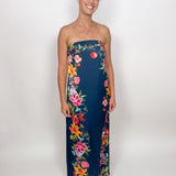 The Alicia Floral Strapless Maxi Dress