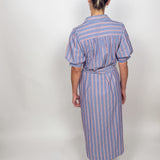 The Cora Chambray Stripe Midi Dress