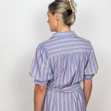 The Cora Chambray Stripe Midi Dress
