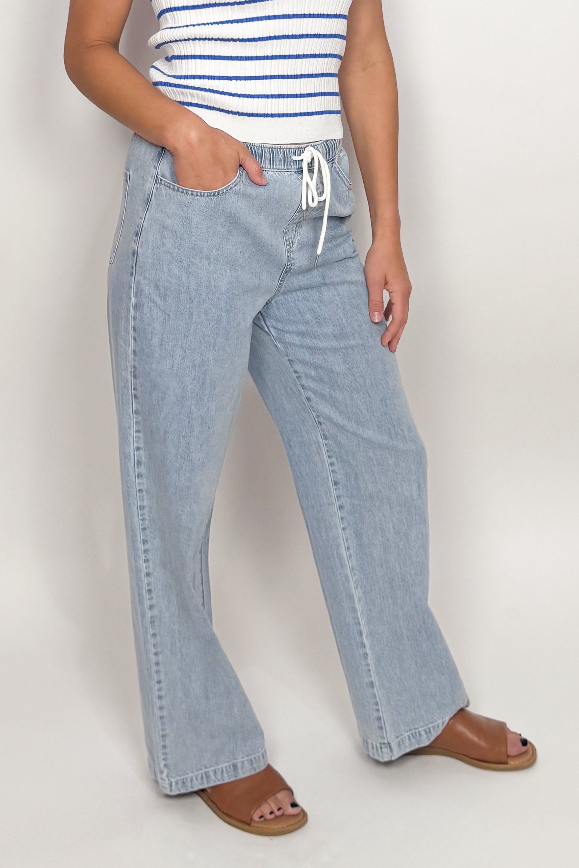 The Dana Blue Stripe Top