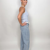 The Dana Blue Stripe Top