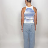 The Dana Blue Stripe Top