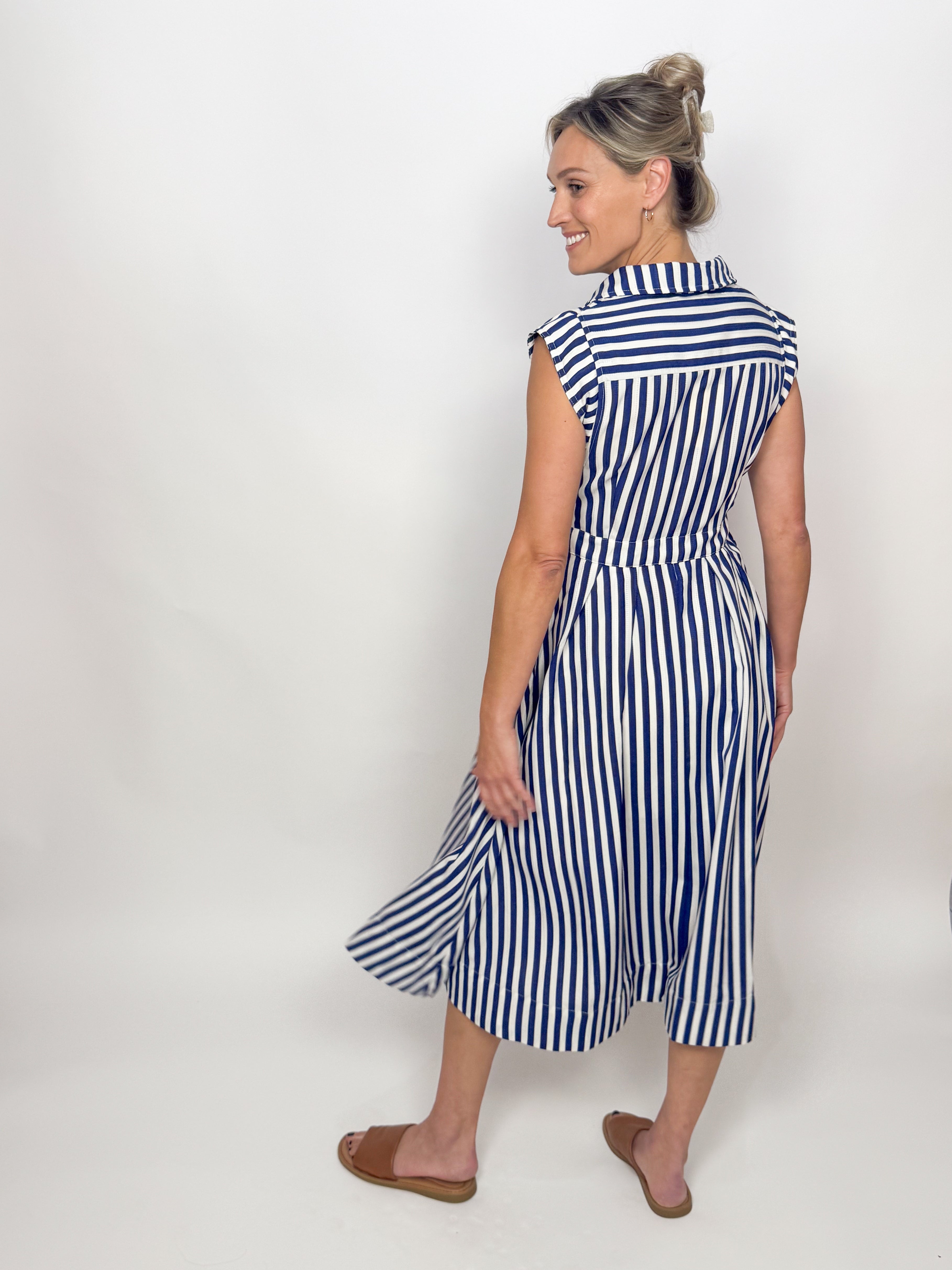 navy and white striped dress M-patmos-sydney-dress-navy-stripe-cotton-extra-small M.PATMOS The fan favorite Fit Navy and White Striped Dress