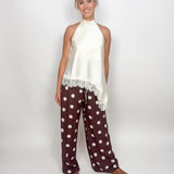 The Amelia Brown Polka Dot Pants