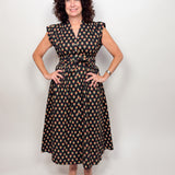 The Claire Floral Block Print Midi Dress
