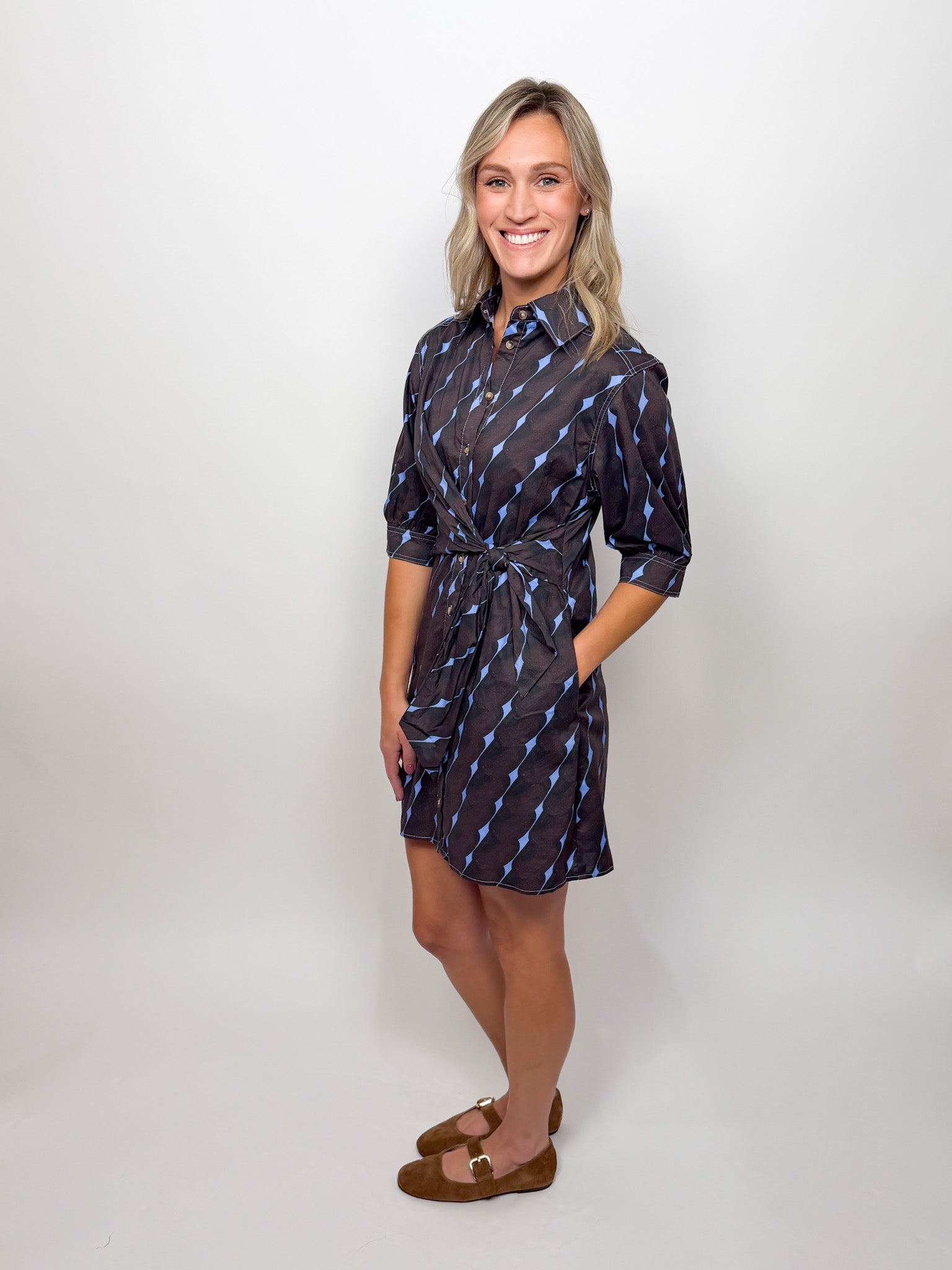 The Odette Tie Waist Dress