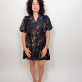 The Gloria Black Floral Dress