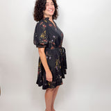 The Gloria Black Floral Dress