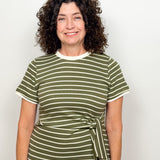 The Stella Tie Waist Stripe Dress