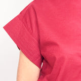 The Maris Pop Collar Button Top