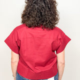 The Maris Pop Collar Button Top