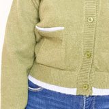 The Gia Olive Button Up Sweater