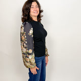 The Katie Printed Sleeve Sweater