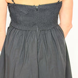 The Elliot Pleated Solid Midi Dress