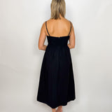 The Elliot Pleated Solid Midi Dress