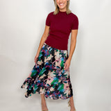 The Pollyanna Abstract Midi Skirt