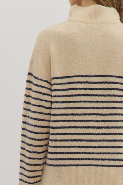 the Piper Stripe - Ecru
