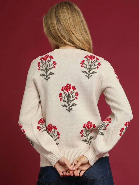 the Malia Floral Sweater