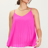 the Reva Pleated Sleeveless Blouse