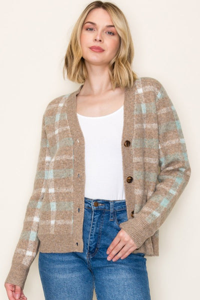 the Leah Plaid Cardigan