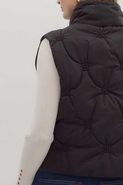 the Dana - Black Puffer Vest