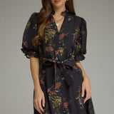 The Gloria Black Floral Dress
