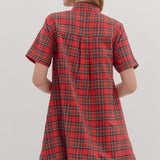 the Joss - Red Plaid Dress