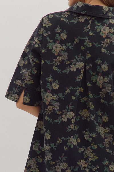 the Jenny Floral Denim Dress