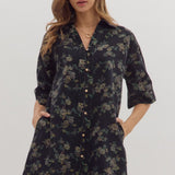 the Jenny Floral Denim Dress