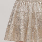 the Lexi Champagne Sequin Skirt