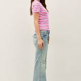 The Leah Hot Pink Stripe Sweater