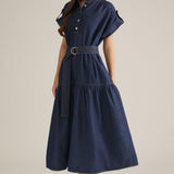 The Presley Denim Midi Dress