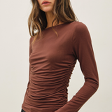 The Sloane Ruched Long Sleeve Top