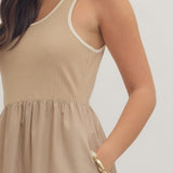 The Lila Contrast Stripe Midi Dress