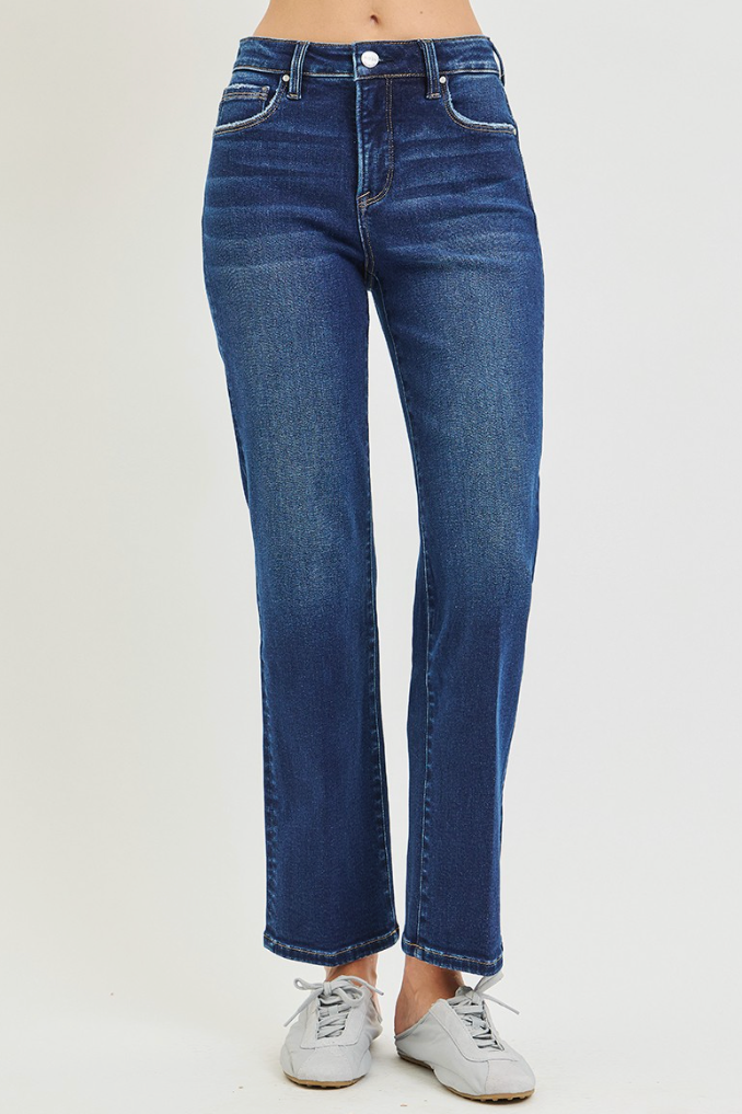 High Rise Straight Jeans - Risen Denim - D7