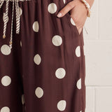 The Amelia Brown Polka Dot Pants