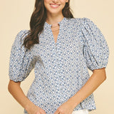The Tilda Blue Floral Blouse