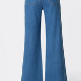 Trouser Style High Rise Wide Leg Denim - Flying Monkey Jeans - C9