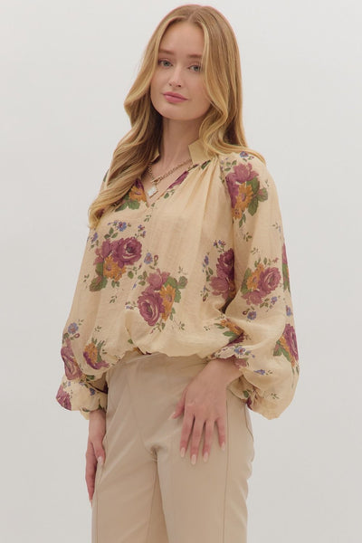 The Quinn - Ecru Bubble Top