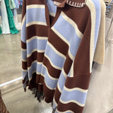 The Leni Striped Split Neck Sweater