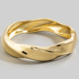 Gold Twist Detail Bangle Bracelet