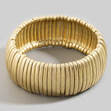 Matte Gold Metallic Cobra Elastic Bracelet