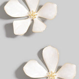 Enamel Flower Post Stud Earrings