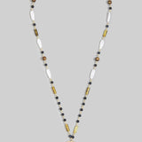Mother Of Pearl Pendant Multi Bead Necklace