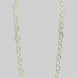 Two-tone Alternating Round Link Long Necklace