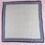 Navy Blue Polka Dot Square Scarf